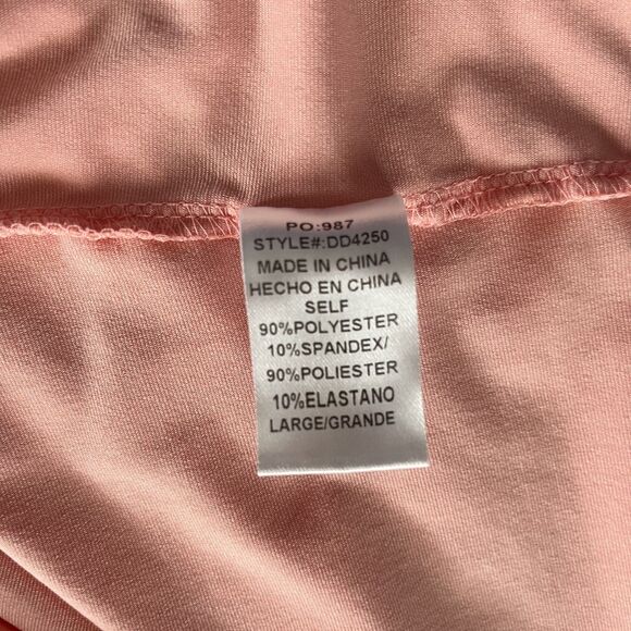 Dress Day Baby Pink Maternity Midi Dress with Short Sleeves Sz L - Picture 14 of 14